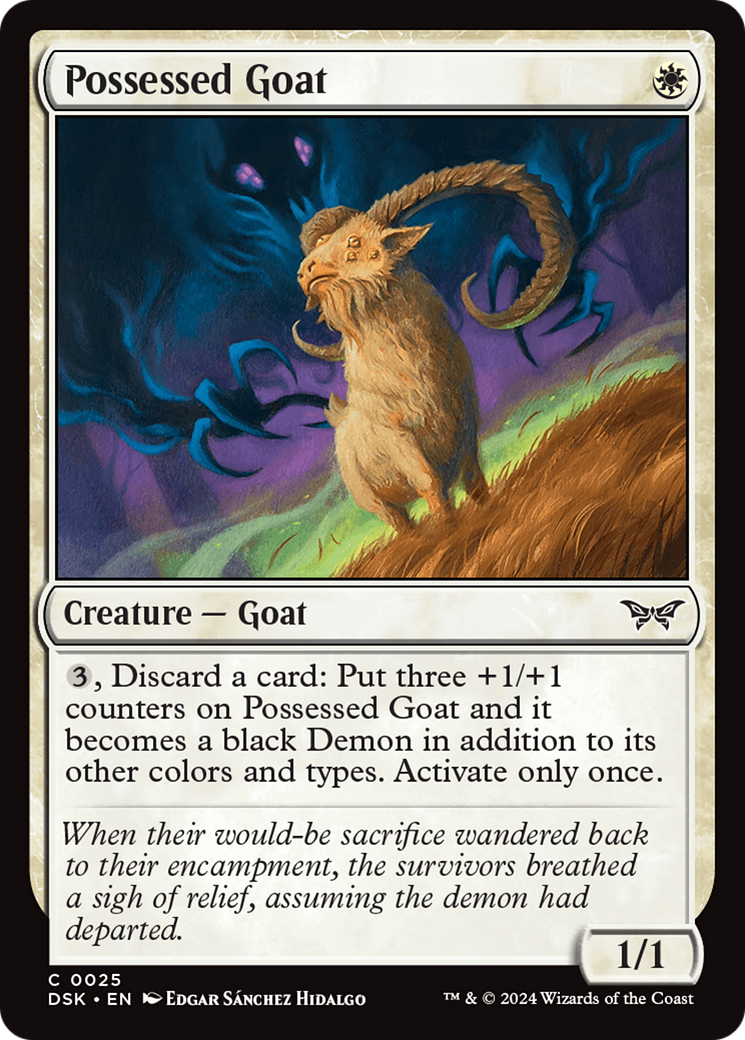 Possessed Goat [Duskmourn: House of Horror] | Black Swamp Games