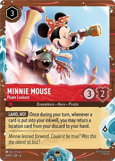 Minnie Mouse - Pirate Lookout (Disney Cruise Promo) (17/P3) [Promo Cards] | Black Swamp Games