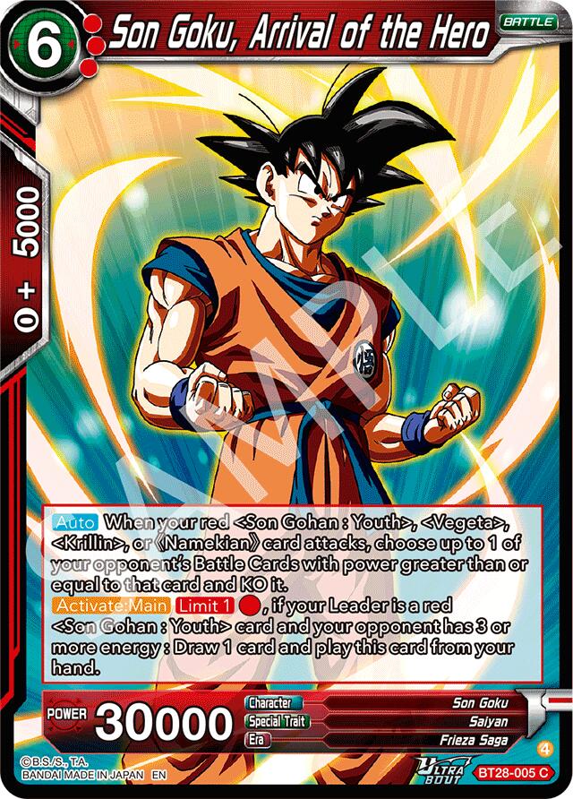 Son Goku, Arrival of the Hero (BT28-005) [Prismatic Clash] | Black Swamp Games