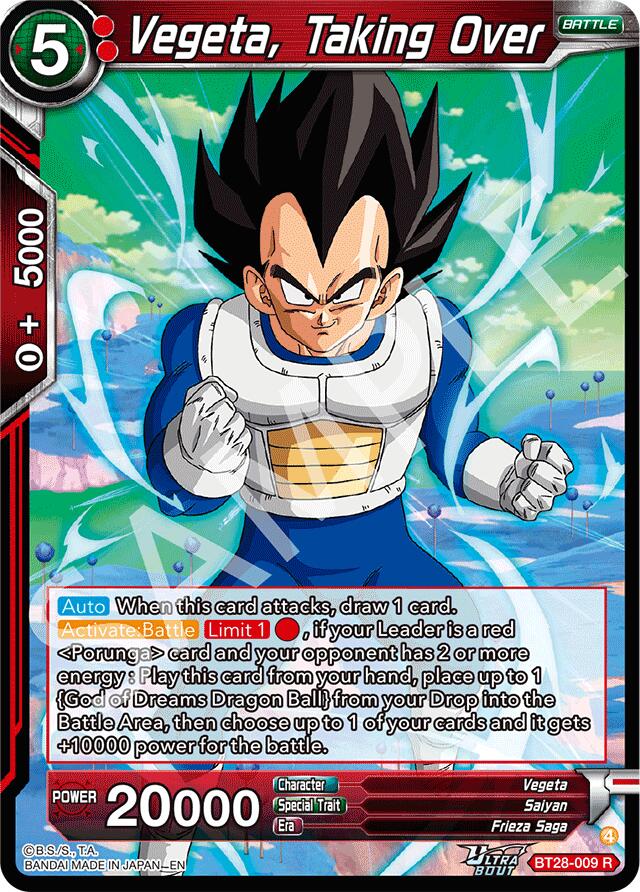 Vegeta, Taking Over (BT28-009) [Prismatic Clash] | Black Swamp Games