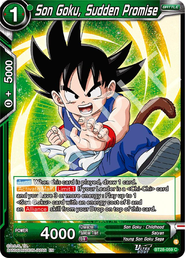 Son Goku, Sudden Promise (BT28-059) [Prismatic Clash] | Black Swamp Games