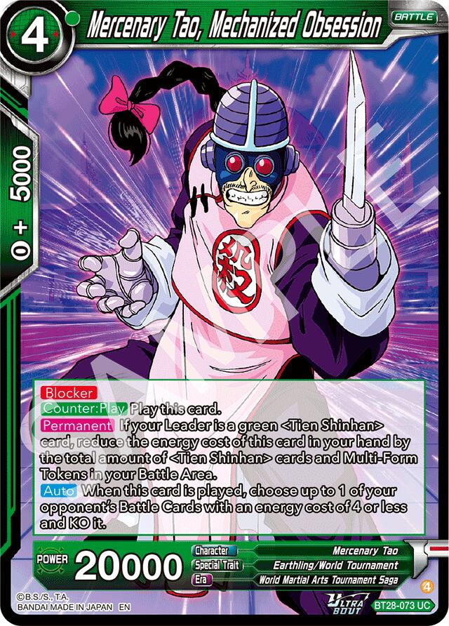 Mercenary Tao, Mechanized Obsession (BT28-073) [Prismatic Clash] | Black Swamp Games