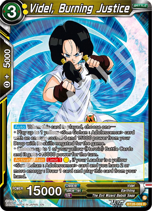 Videl, Burning Justice (BT28-089) [Prismatic Clash] | Black Swamp Games