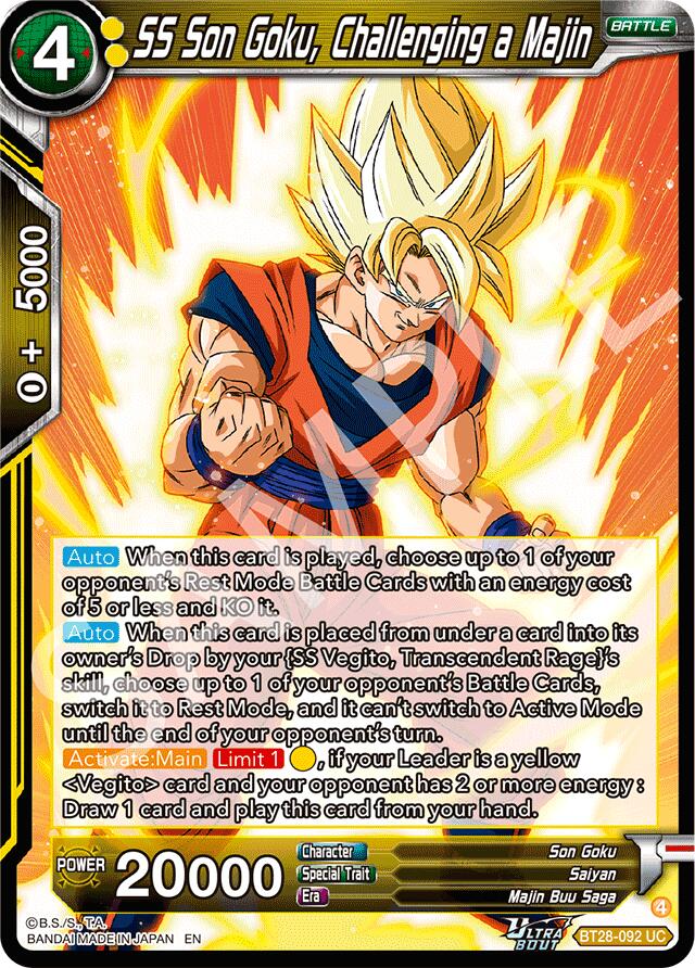 SS Son Goku, Challenging a Majin (BT28-092) [Prismatic Clash] | Black Swamp Games