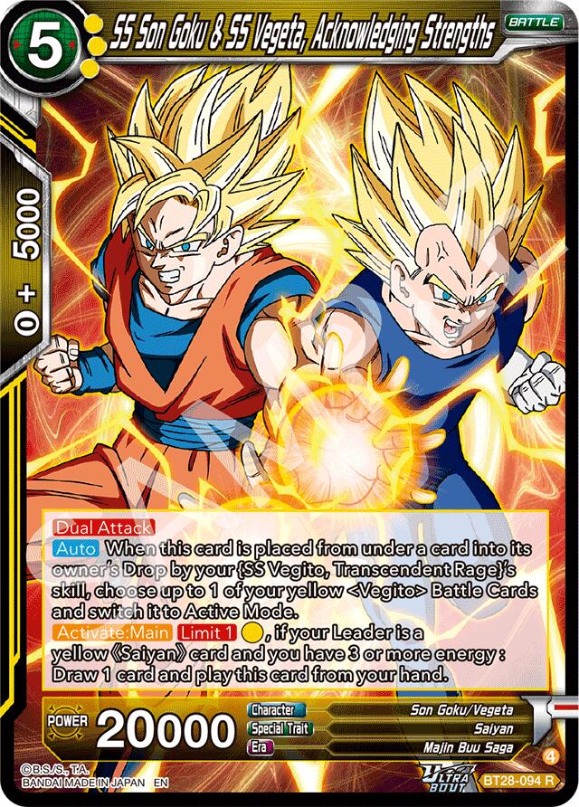 SS Son Goku & SS Vegeta, Acknowledging Strengths (BT28-094) [Prismatic Clash] | Black Swamp Games