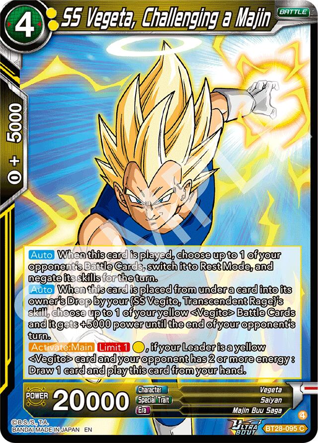 SS Vegeta, Challenging a Majin (BT28-095) [Prismatic Clash] | Black Swamp Games