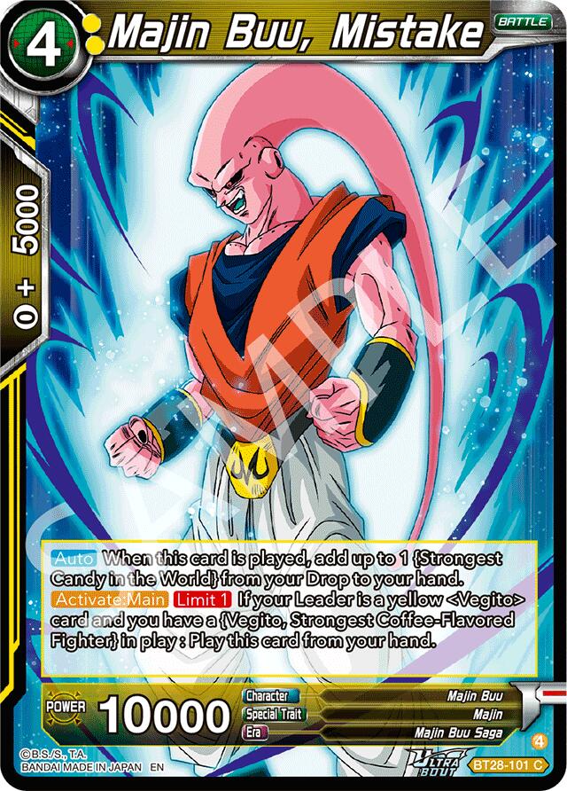 Majin Buu, Mistake (BT28-101) [Prismatic Clash] | Black Swamp Games