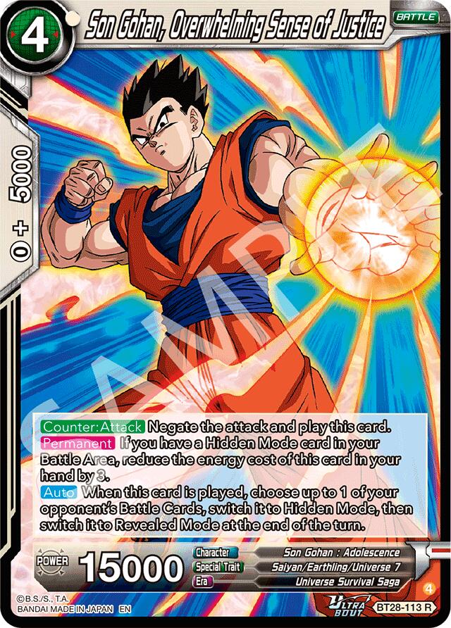 Son Gohan, Overwhelming Sense of Justice (BT28-113) [Prismatic Clash] | Black Swamp Games