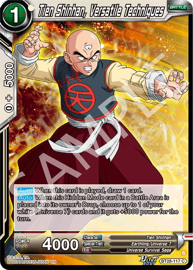 Tien Shinhan, Versatile Techniques (BT28-117) [Prismatic Clash] | Black Swamp Games