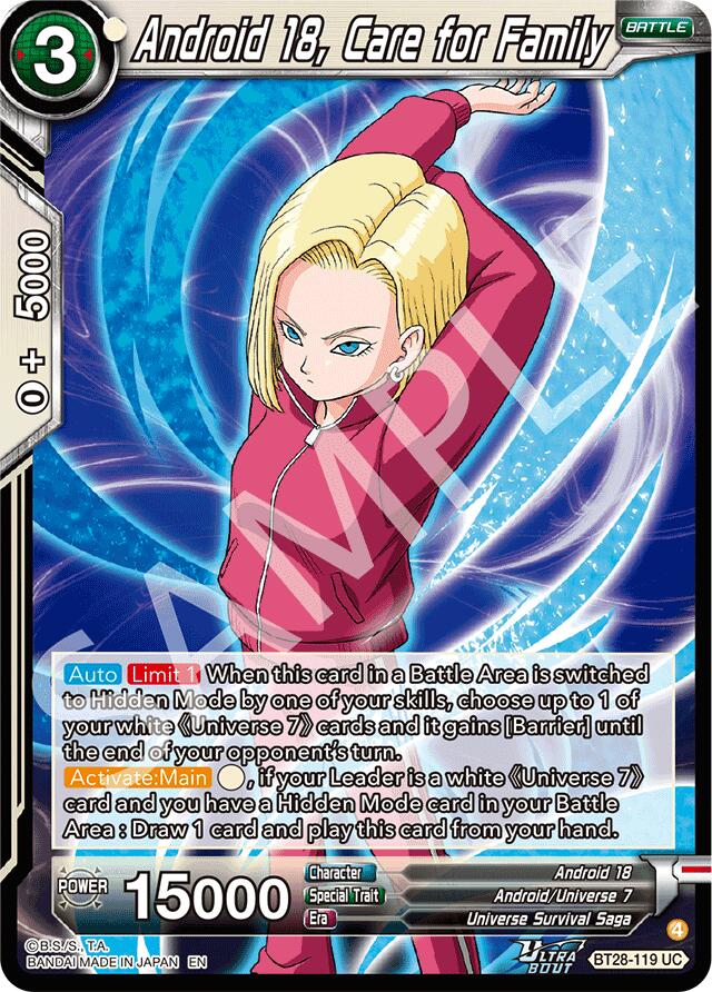 Android 18, Care for Family (BT28-119) [Prismatic Clash] | Black Swamp Games