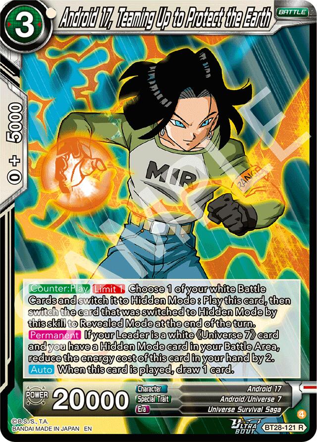 Android 17, Teaming Up to Protect the Earth (BT28-121) [Prismatic Clash] | Black Swamp Games