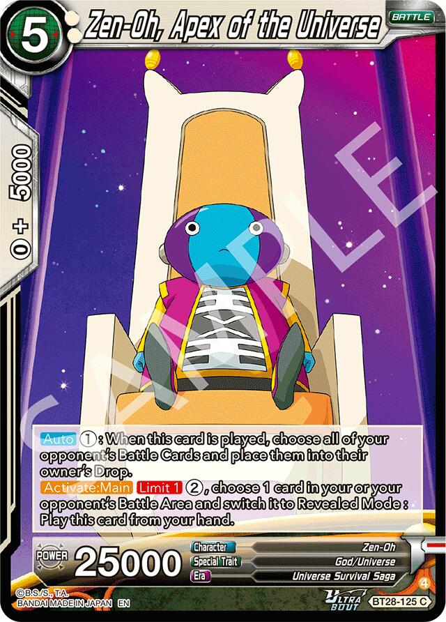 Zen-Oh, Apex of the Universe (BT28-125) [Prismatic Clash] | Black Swamp Games