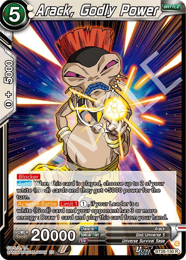 Arack, Godly Power (BT28-130) [Prismatic Clash] | Black Swamp Games