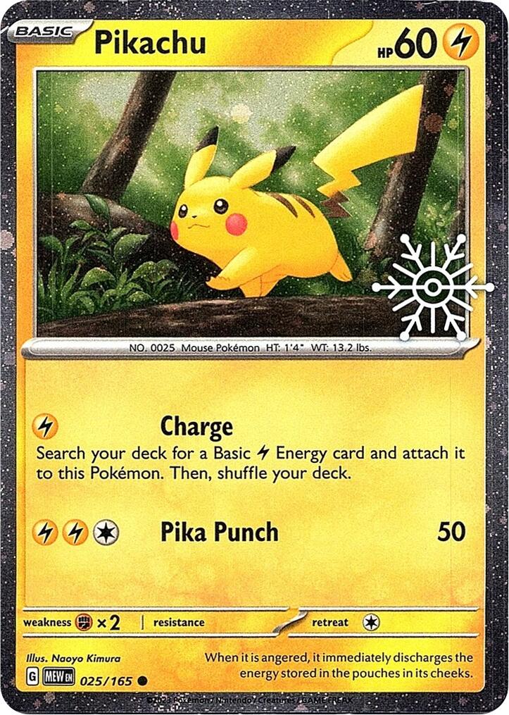 Pikachu (025/165) (Holoiday Calendar) [Miscellaneous Cards] | Black Swamp Games
