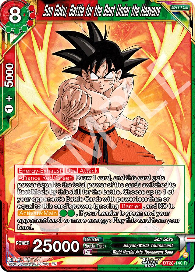 Son Goku, Battle for the Best Under the Heavens (BT28-140) [Prismatic Clash] | Black Swamp Games