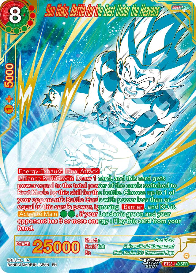 Son Goku, Battle for the Best Under the Heavens (SPR) (BT28-140) [Prismatic Clash] | Black Swamp Games