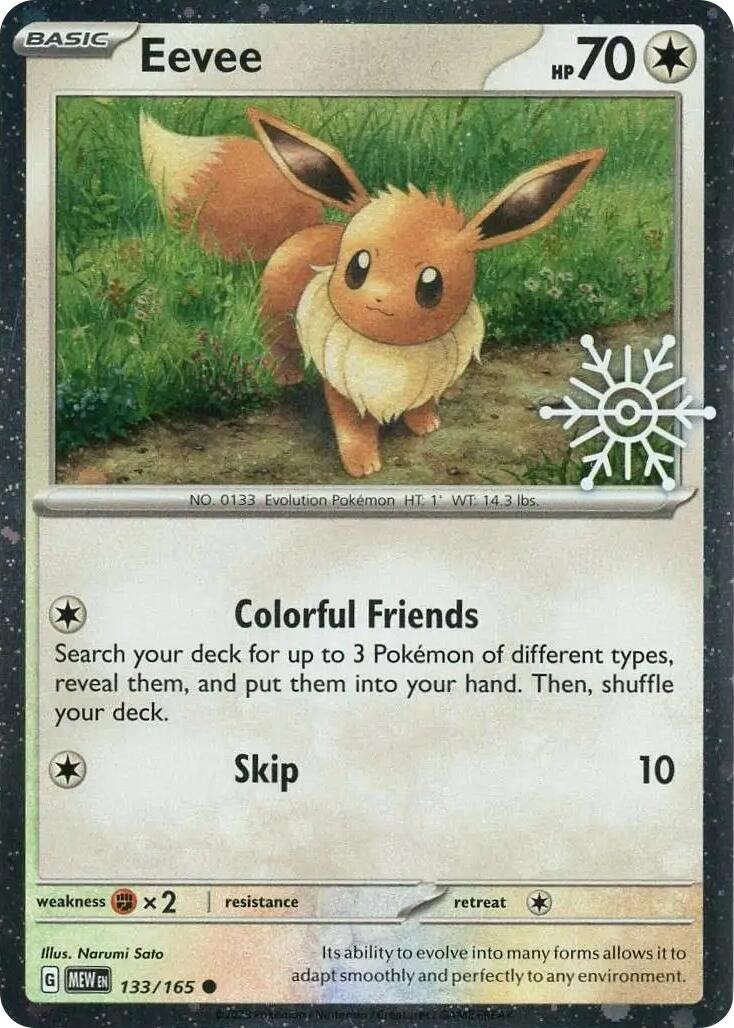 Eevee (133/165) (Holiday Calendar) [Miscellaneous Cards] | Black Swamp Games