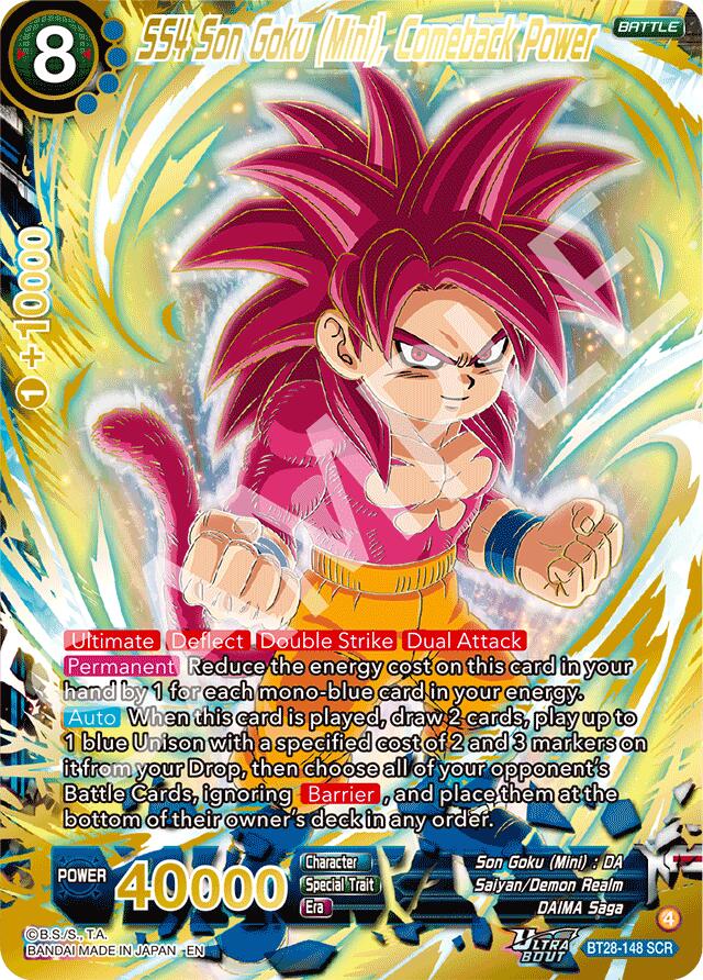 SS4 Son Goku (Mini), Comeback Power (BT28-148) [Prismatic Clash] | Black Swamp Games