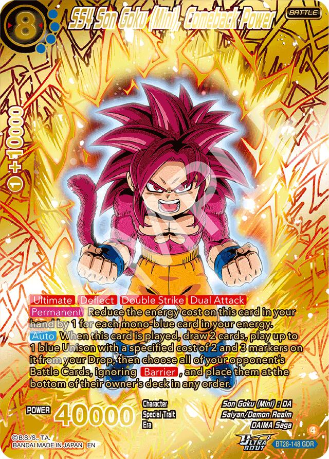 SS4 Son Goku (Mini), Comeback Power (GDR) (BT28-148) [Prismatic Clash] | Black Swamp Games
