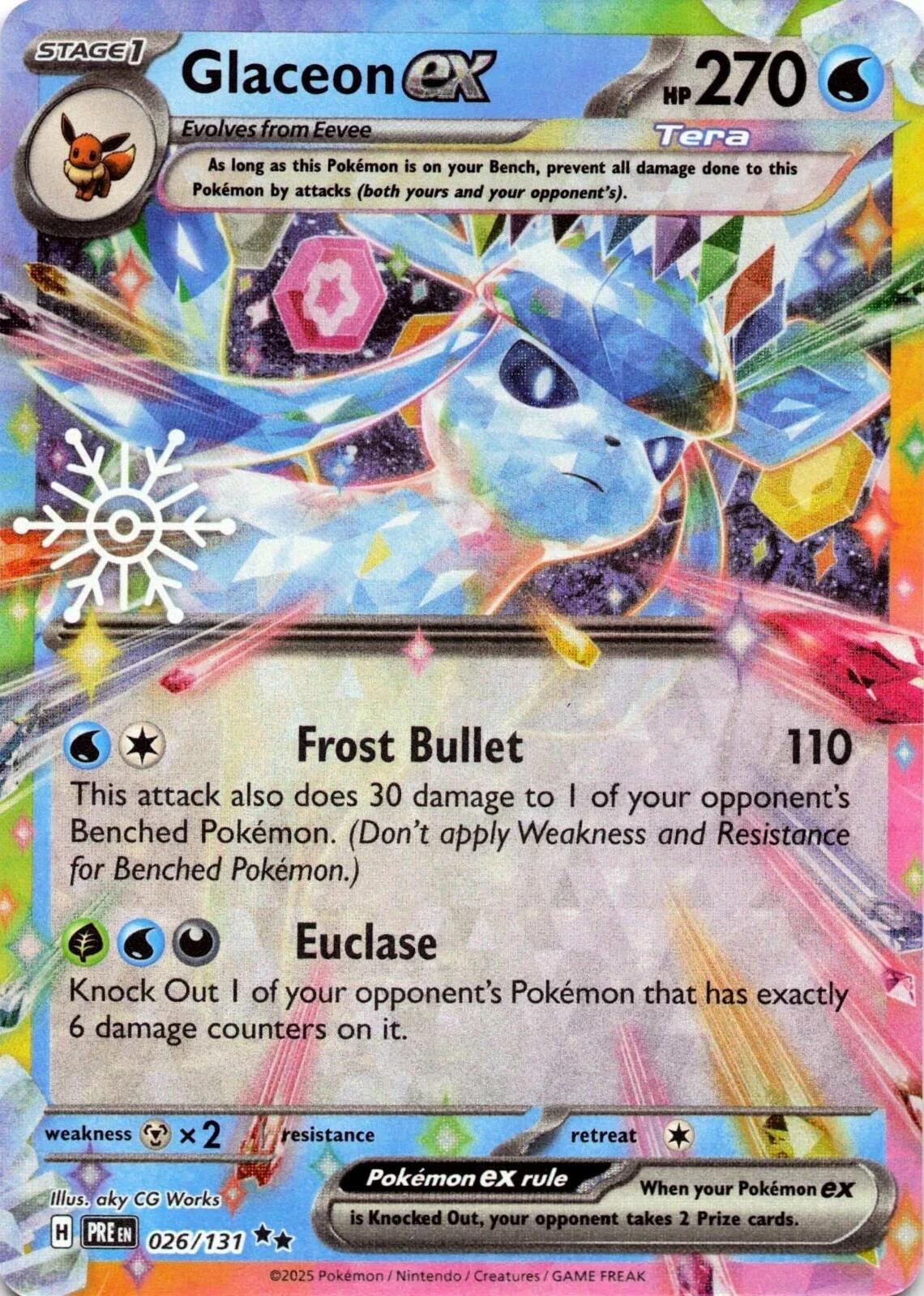 Glaceon ex (026/131) (Holiday Calendar) [Miscellaneous Cards] | Black Swamp Games