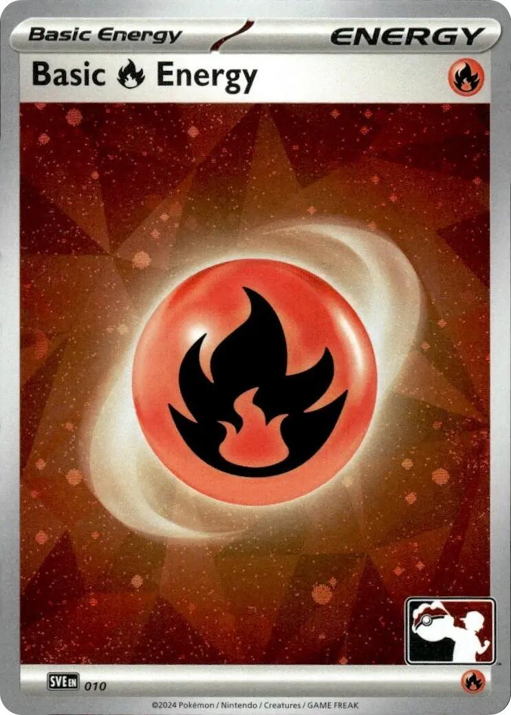 Basic Fire Energy (010) (Cosmos Holo) [Prize Pack Series Seven] | Black Swamp Games