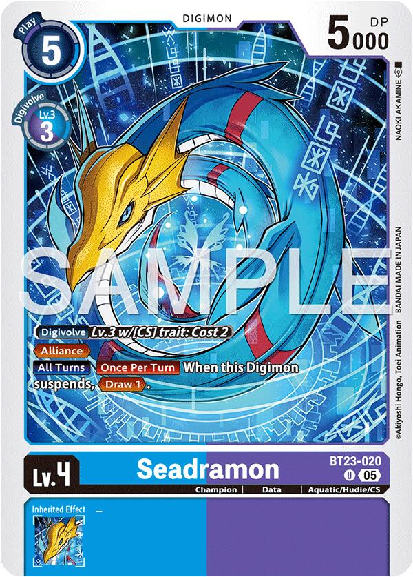 Seadramon [BT23-020] [Hackers' Slumber] | Black Swamp Games