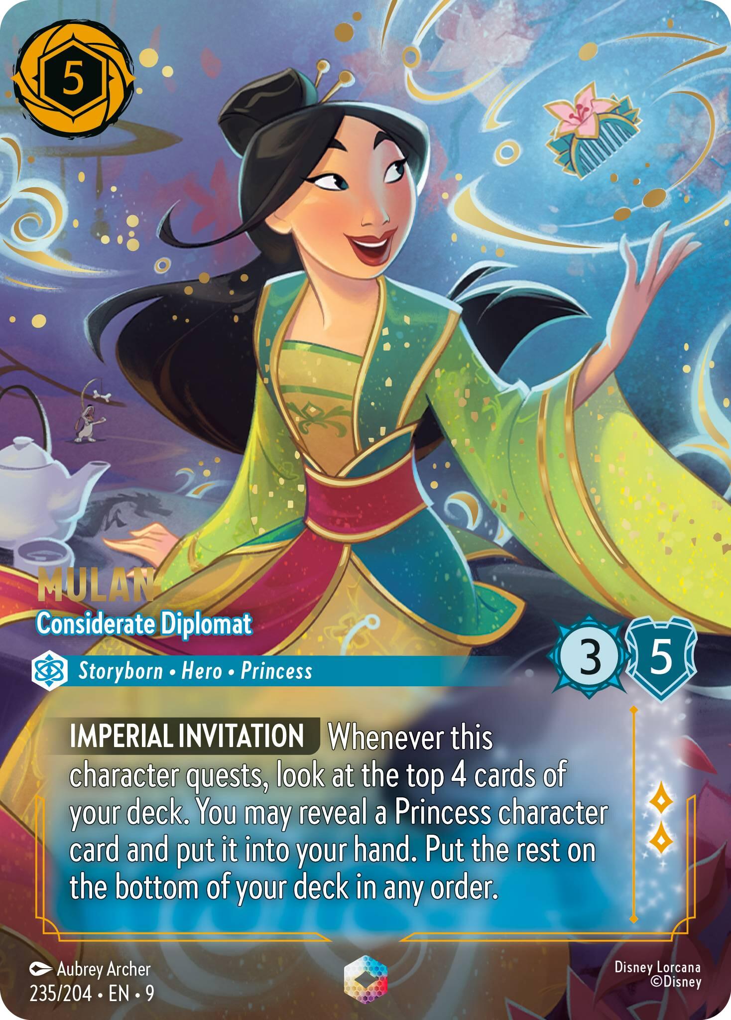 Mulan - Considerate Diplomat (Enchanted) (235/204) [Fabled] | Black Swamp Games