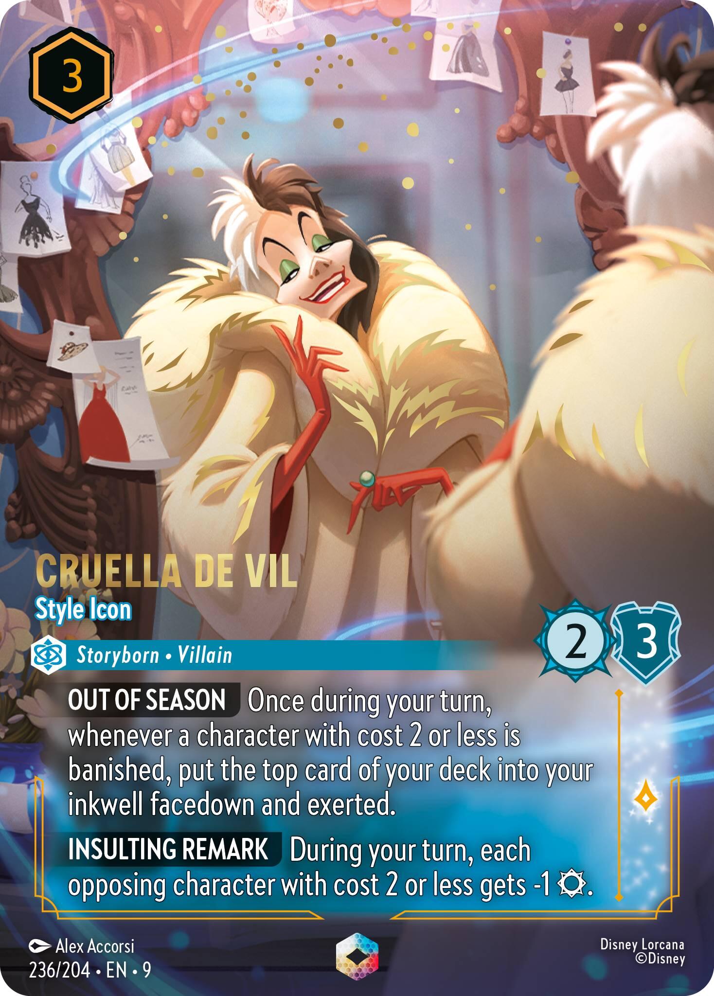 Cruella De Vil - Style Icon (Enchanted) (236/204) [Fabled] | Black Swamp Games