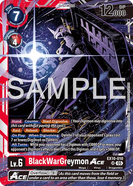 BlackWarGreymon ACE [EX10-010] [Sinister Order] | Black Swamp Games