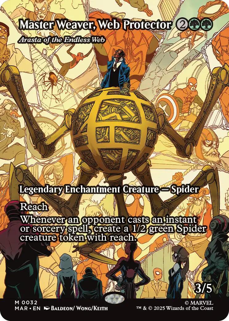 Master Weaver, Web Protector - Arasta of the Endless Web (Borderless) [Marvel's Spider-Man: Eternal-Legal] | Black Swamp Games