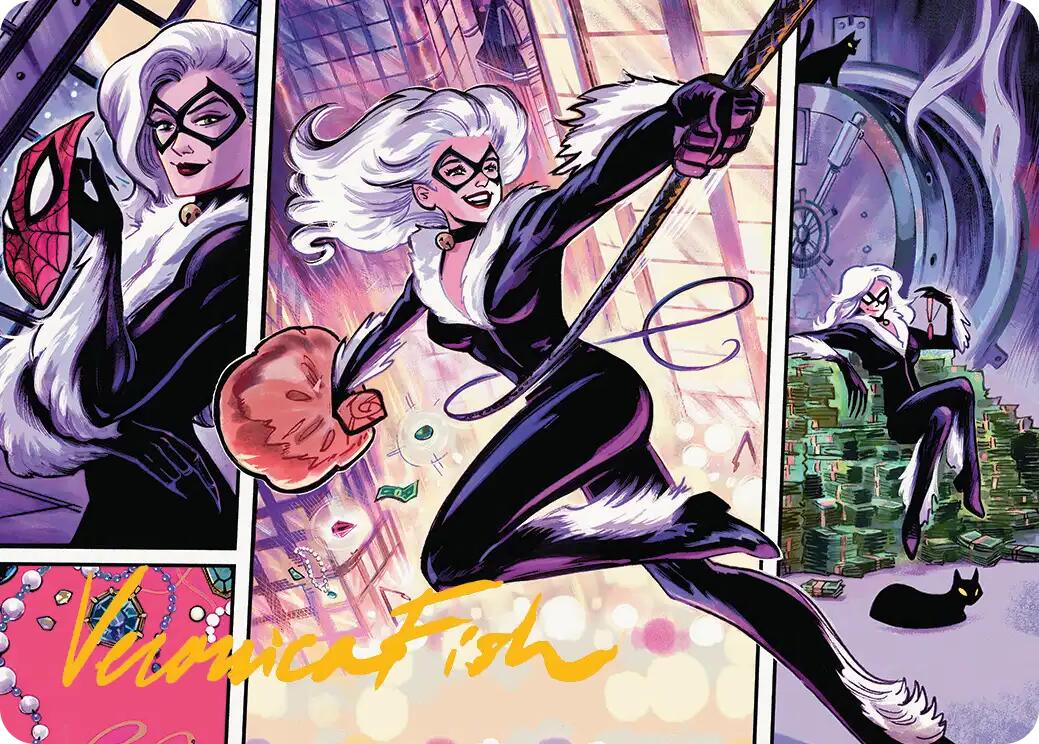 Black Cat, Cunning Thief Art Card (Gold-Stamped Signature) [Marvel's Spider-Man Art Series] | Black Swamp Games