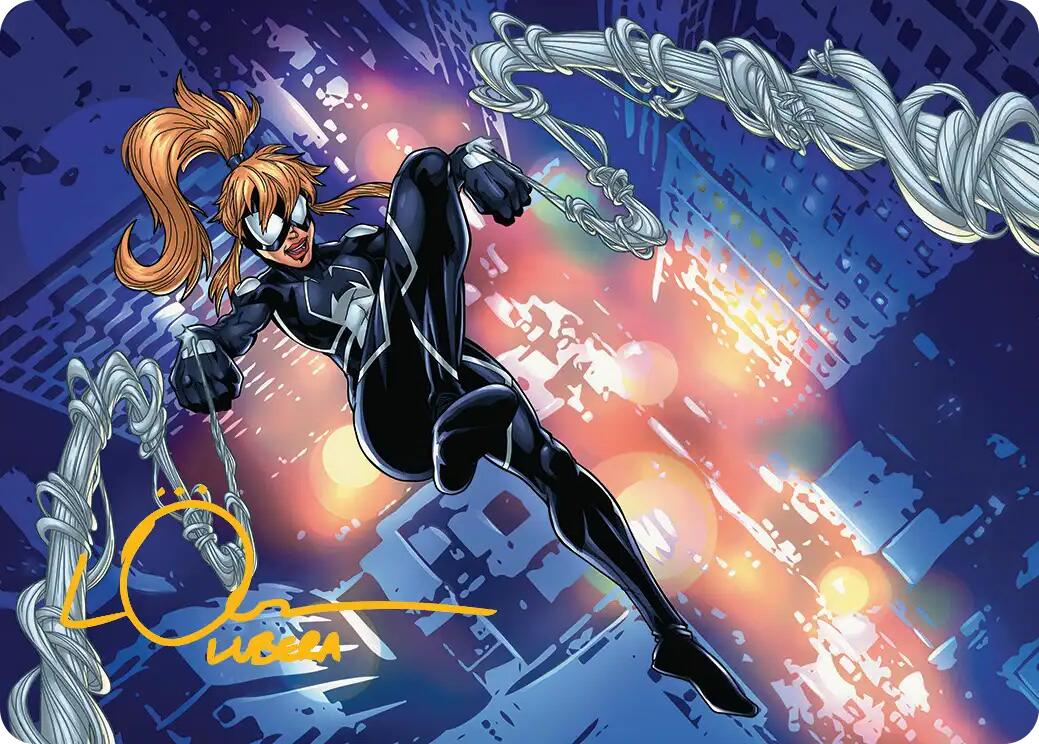 Arana, Heart of the Spider Art Card (Gold-Stamped Signature) [Marvel's Spider-Man Art Series] | Black Swamp Games