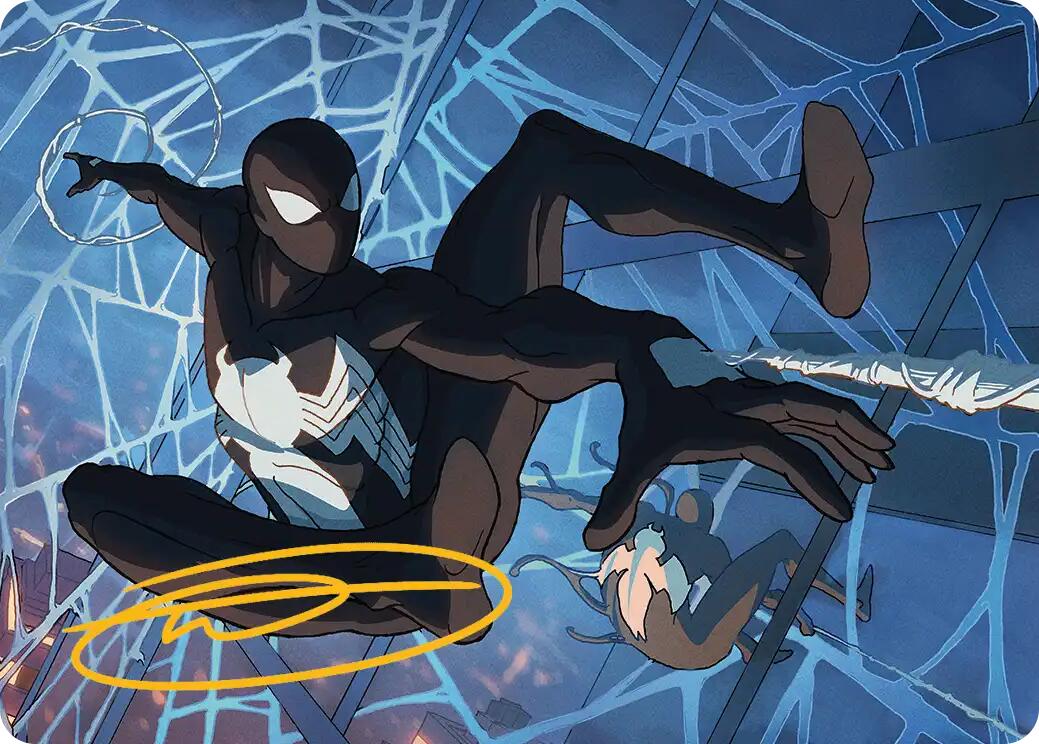 Symbiote Spider-Man Art Card (Gold-Stamped Signature) [Marvel's Spider-Man Art Series] | Black Swamp Games