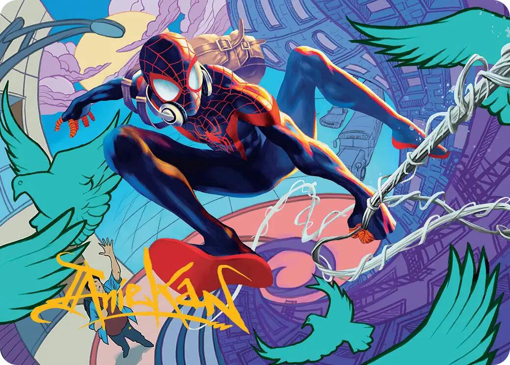 Spider-Man, Brooklyn Visionary Art Card (Gold-Stamped Signature) [Marvel's Spider-Man Art Series] | Black Swamp Games
