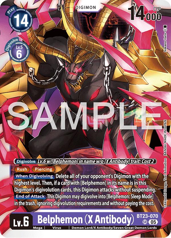 Belphemon [BT23-070] (X Antibody) [Hackers' Slumber] | Black Swamp Games