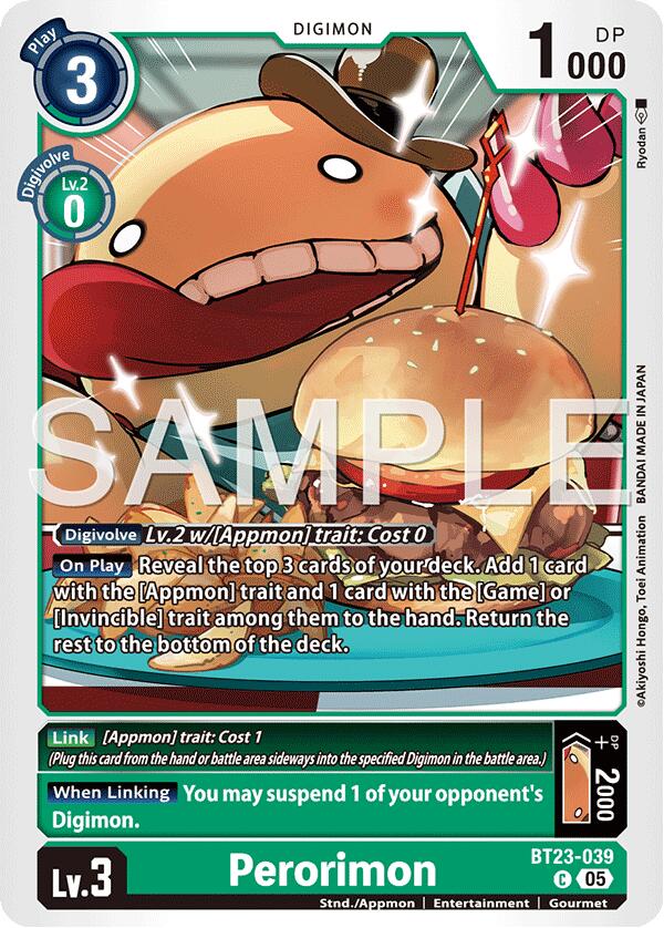 Perorimon [BT23-039] [Hackers' Slumber] | Black Swamp Games