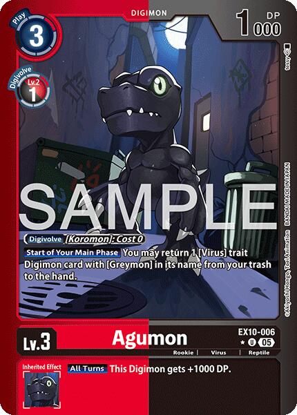 Agumon [EX10-006] (Limited Foil) [Sinister Order] | Black Swamp Games