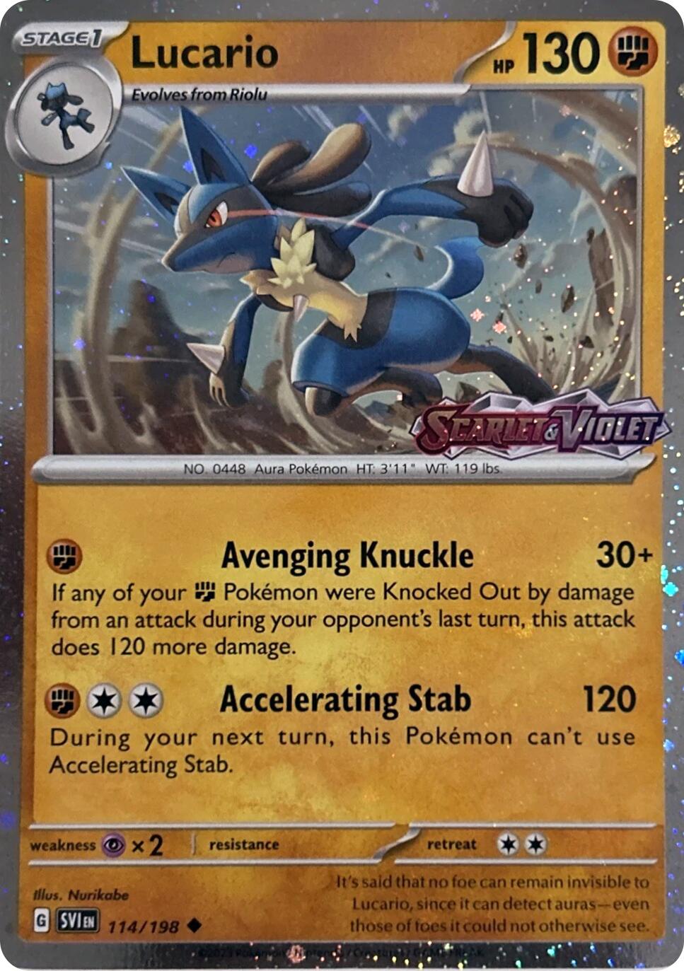 Lucario (114/198) (Scarely & Violet Stamp) [Miscellaneous Cards] | Black Swamp Games