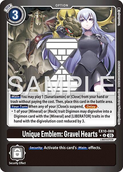 Unique Emblem: Gravel Hearts [EX10-069] (Limited Foil) [Sinister Order] | Black Swamp Games