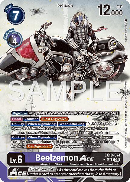 Beelzemon ACE [EX10-074] (Alternate Art) [Sinister Order] | Black Swamp Games