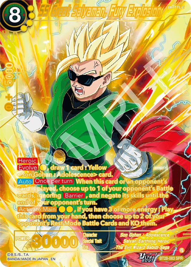SS Great Saiyaman, Fury Explosion (SPR) (BT28-083) [Prismatic Clash] | Black Swamp Games