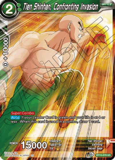 Tien Shinhan, Confronting Invasion (BT15-078) [Saiyan Showdown] | Black Swamp Games