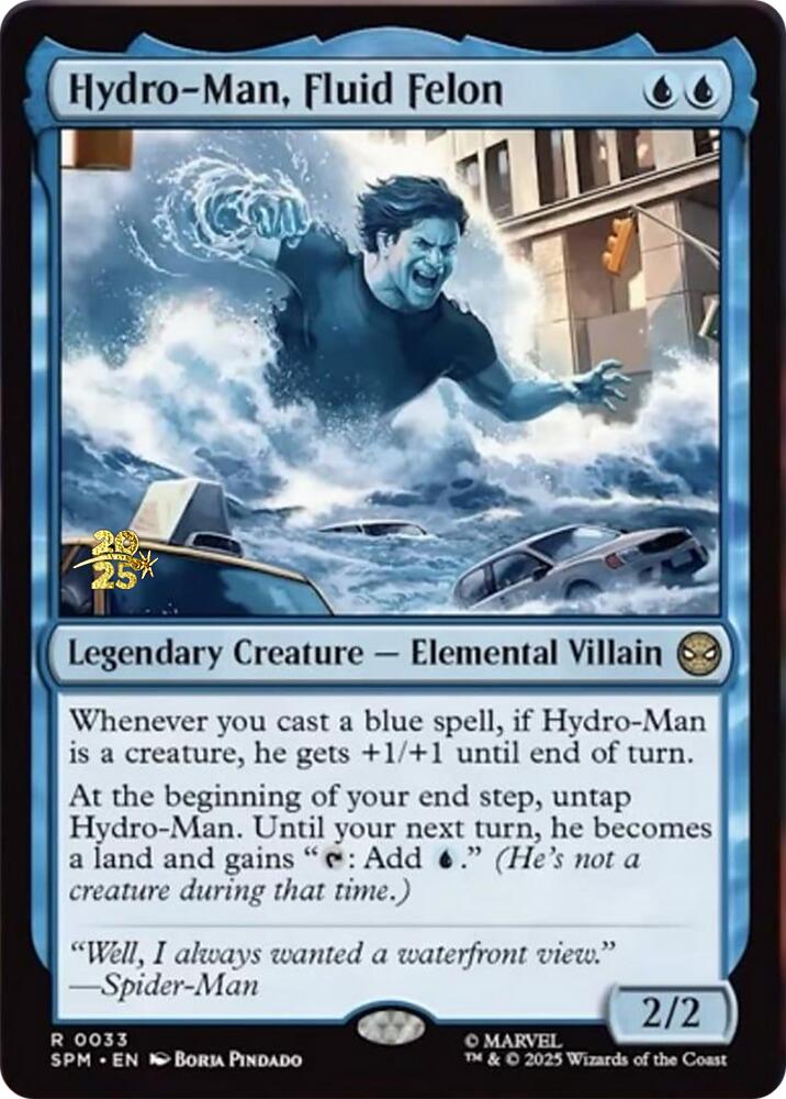 Hydro-Man, Fluid Felon [Marvel's Spider-Man Prerelease Promos] | Black Swamp Games