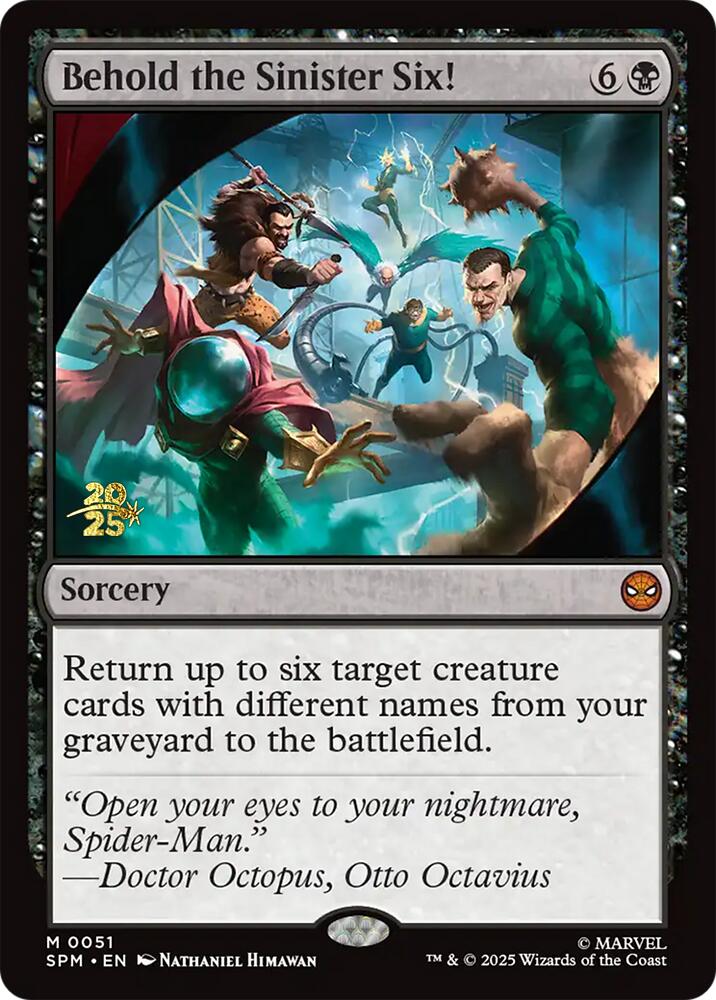 Behold the Sinister Six! [Marvel's Spider-Man Prerelease Promos] | Black Swamp Games