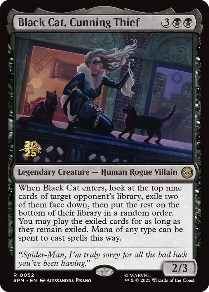 Black Cat, Cunning Thief [Marvel's Spider-Man Prerelease Promos] | Black Swamp Games
