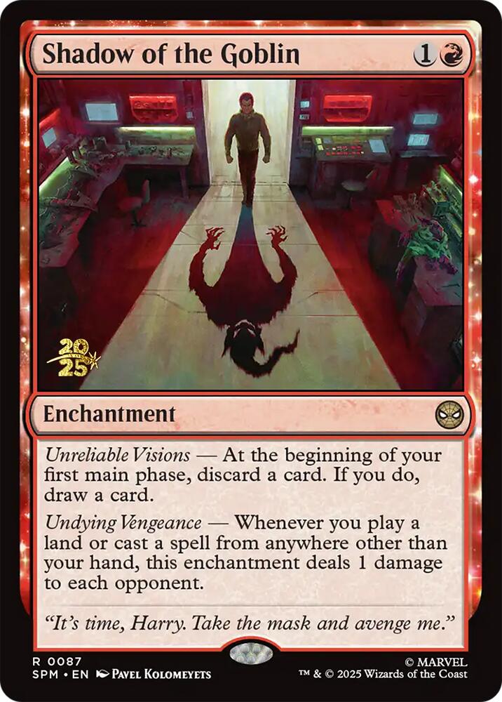 Shadow of the Goblin [Marvel's Spider-Man Prerelease Promos] | Black Swamp Games