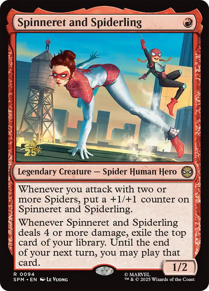 Spinneret and Spiderling [Marvel's Spider-Man Prerelease Promos] | Black Swamp Games