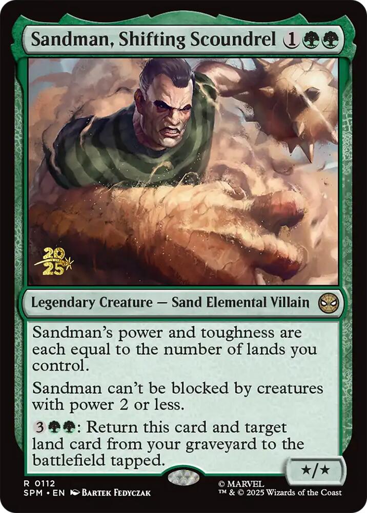 Sandman, Shifting Scoundrel [Marvel's Spider-Man Prerelease Promos] | Black Swamp Games