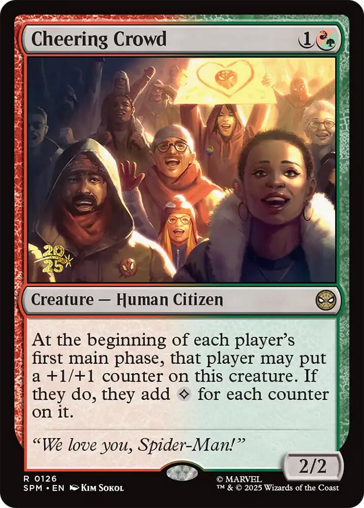 Cheering Crowd [Marvel's Spider-Man Prerelease Promos] | Black Swamp Games