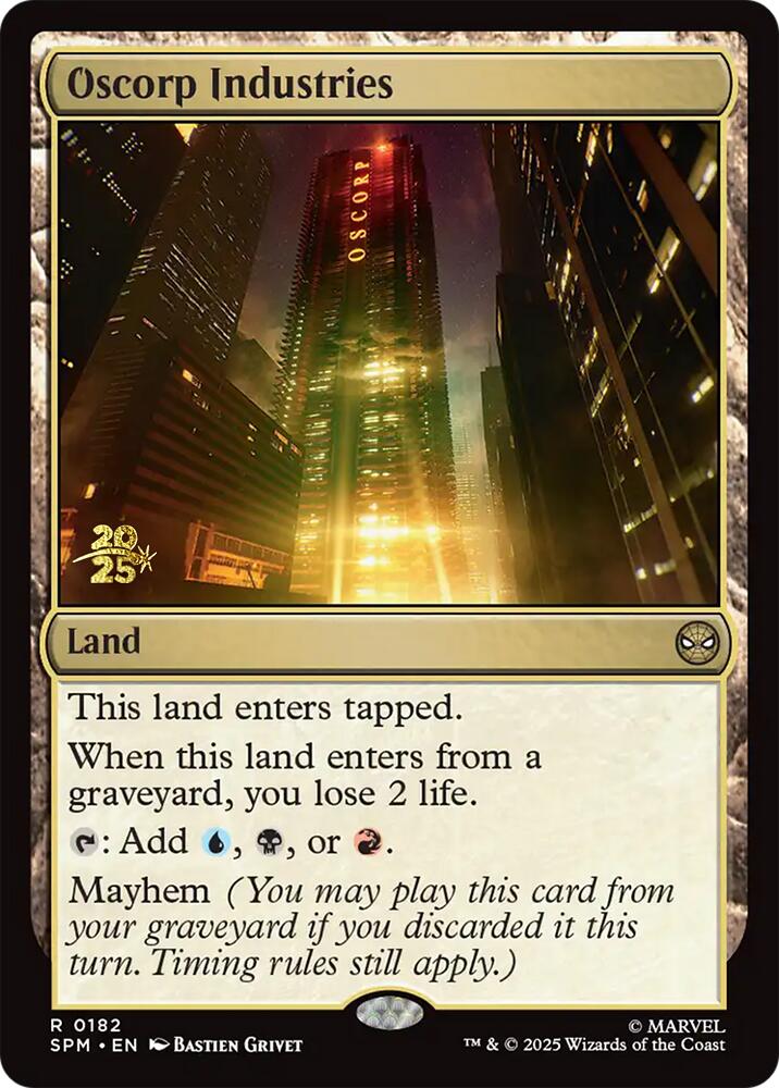 Oscorp Industries [Marvel's Spider-Man Prerelease Promos] | Black Swamp Games
